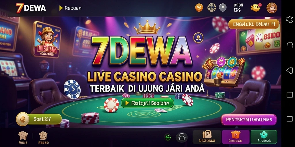 Tampilan utama 7DEWA menampilkan dealer langsung dalam permainan Live Casino.