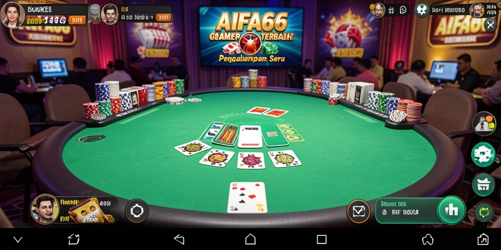 Tampilan aksi seru di meja poker AIFA66.
