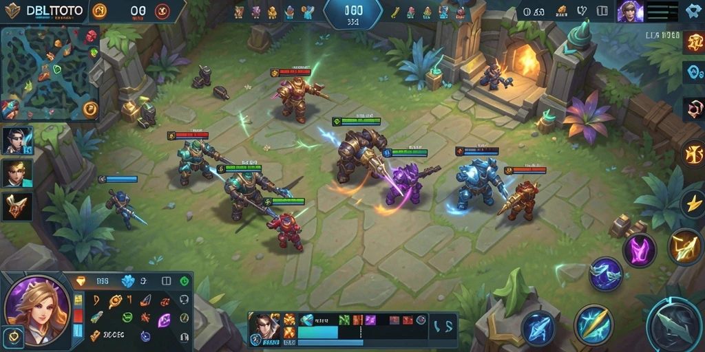 Gameplay seru dan menarik dari DBLTOTO yang penuh dengan aksi MOBA.