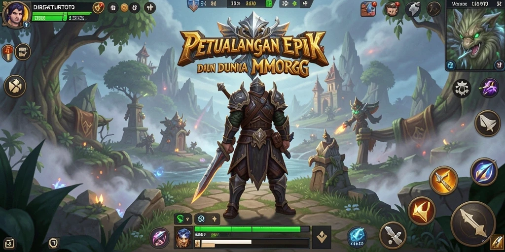 Screenshot gameplay <strong>DIREKTURTOTO</strong> menunjukkan pertarungan seru di dunia MMORPG.
