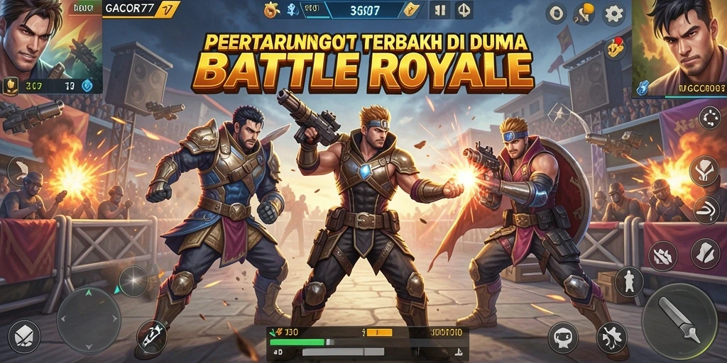 Tampilan gameplay GACOR77 dengan pertempuran mendebarkan dan strategi tim.