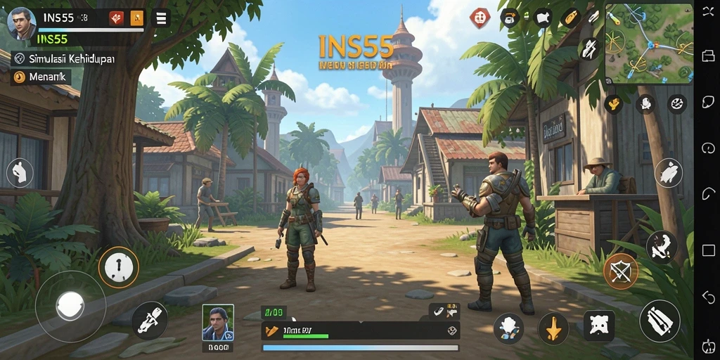 Tangkapan layar INS55 menampilkan momen gameplay yang seru dan interaktif.