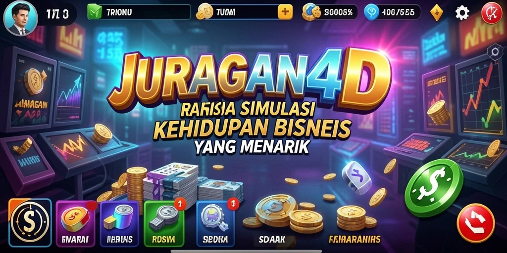 Tampilan menarik gameplay JURAGAN4D dengan berbagai pilihan bisnis.