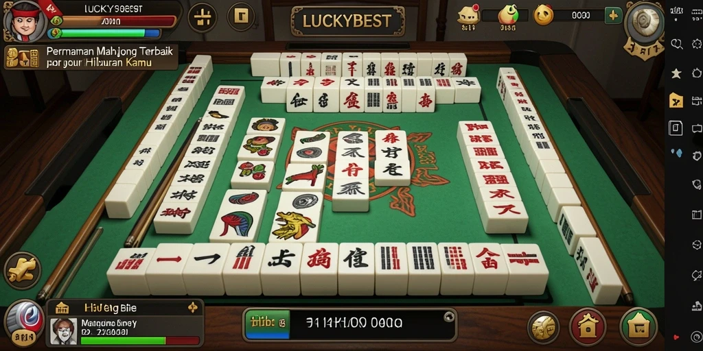 Screenshot gameplay LUCKYBEST menampilkan suasana permainan Mahjong yang menyenangkan.