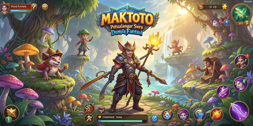Tampilan gameplay MAKTOTO yang penuh aksi dan petualangan.