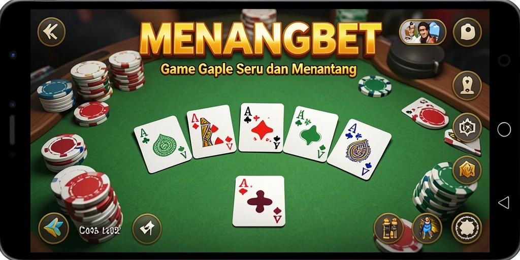 Tampilan seru gameplay Gaple di MENANGBET.