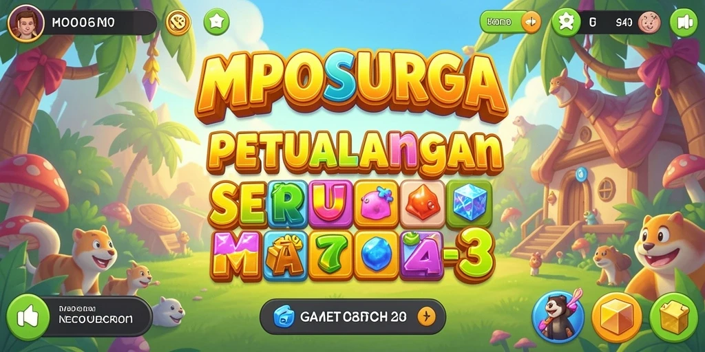 Tampilan aksi permainan Match-3 yang menarik di MPOSURGA.