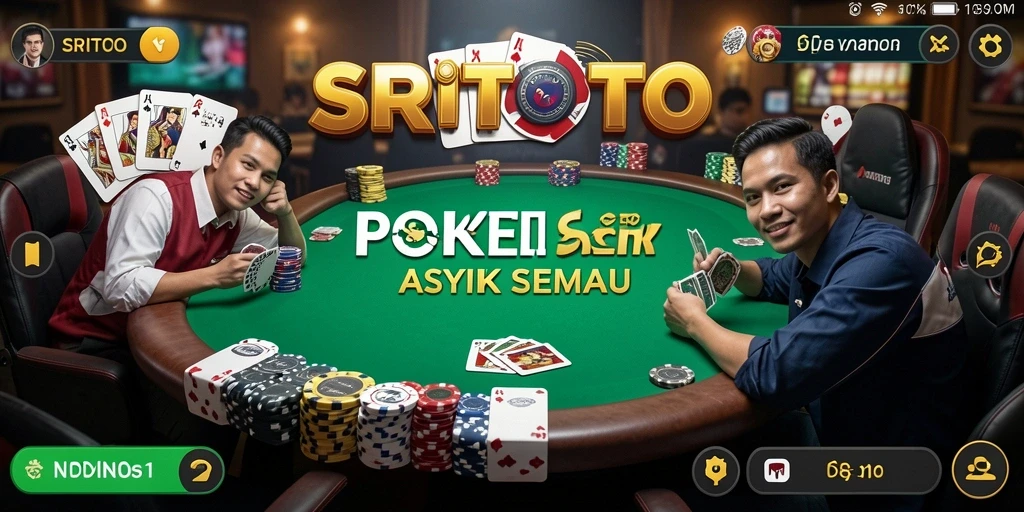 Tampilan gameplay Poker yang mengasyikkan di SRITOTO.