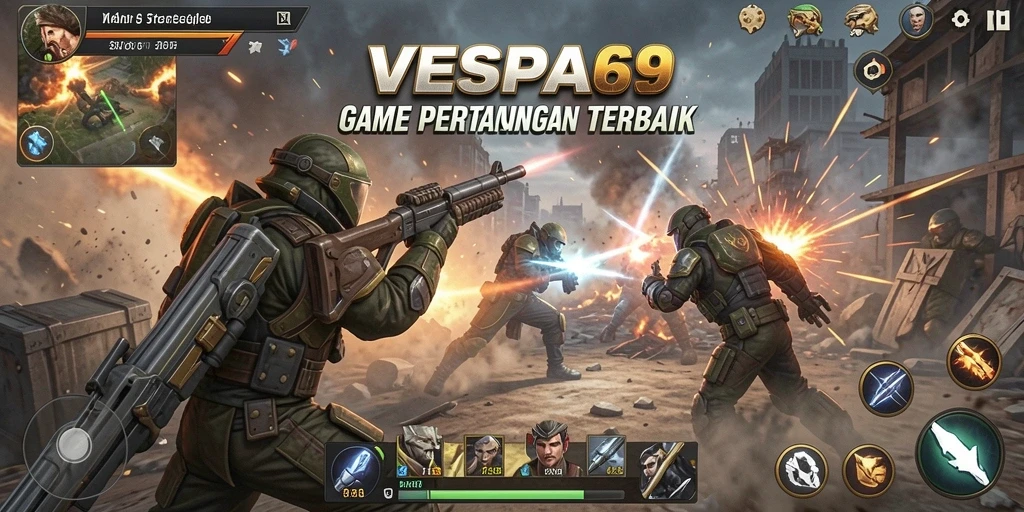 Tampilan gameplay VESPA69 yang seru dan strategis di layar.