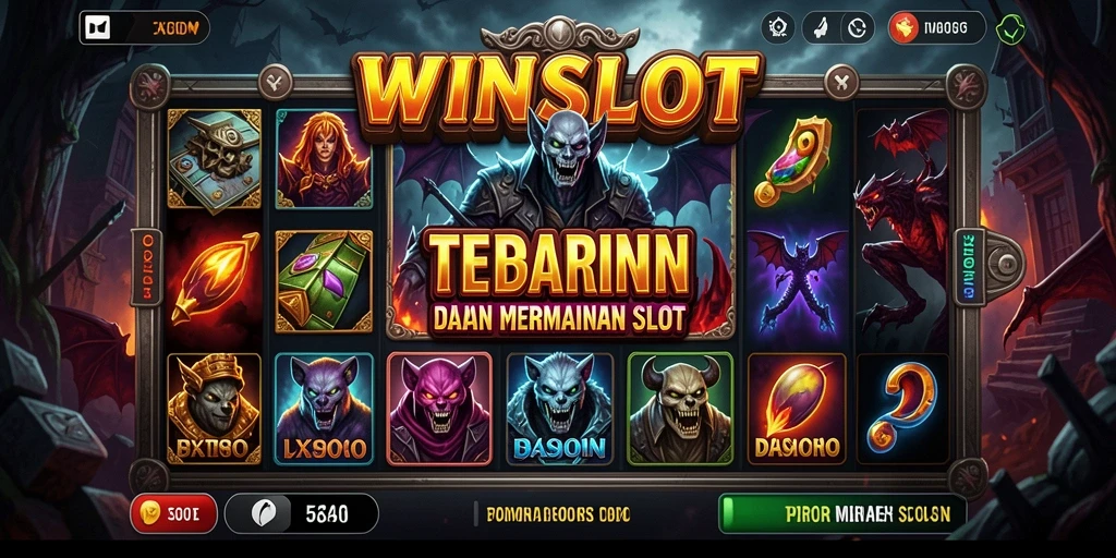 Tampilan gameplay WINSLOT dengan unsur horor yang mencekam.