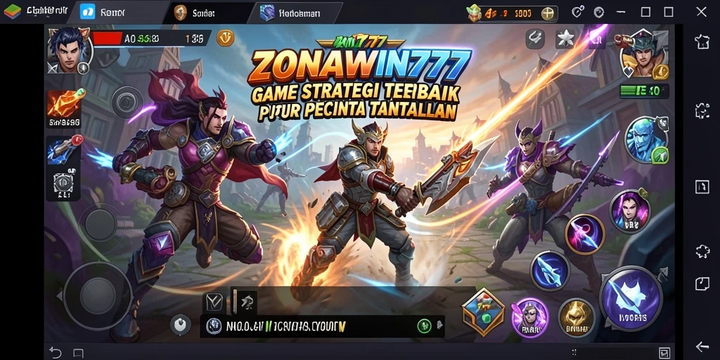 Tangkapan layar gameplay ZONAWIN777 yang menunjukkan pertarungan dan strategi yang mendebarkan.